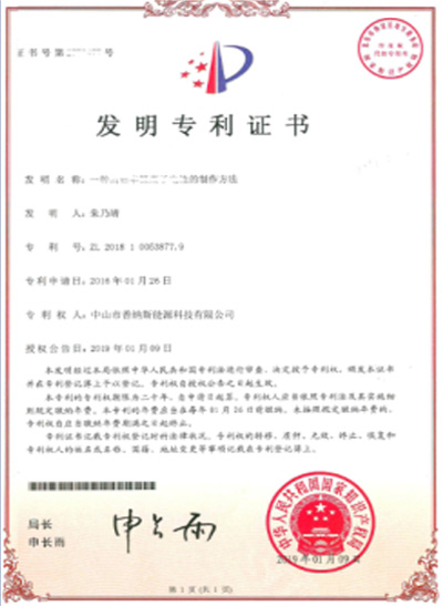 Certificate of invention 10,196,198