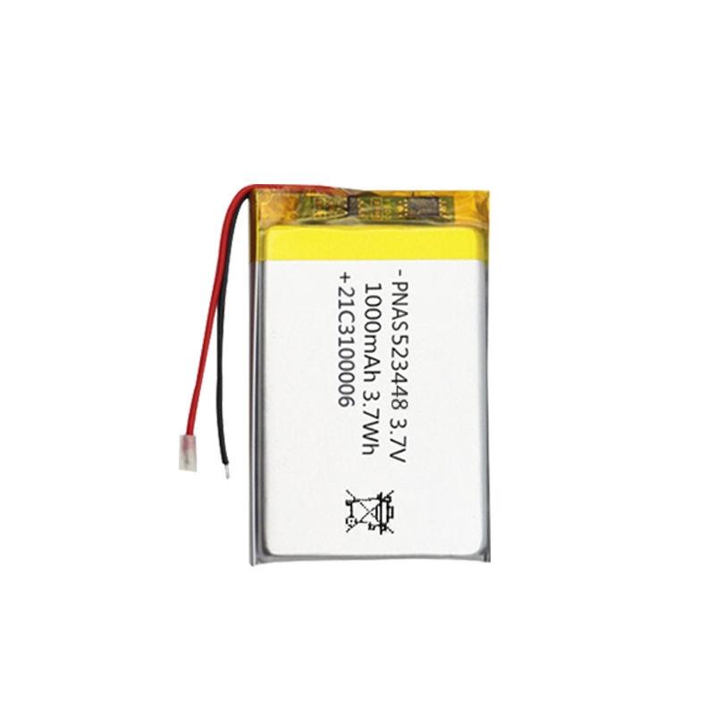 KC Certification Wholesale Rechargeable 1000mah 3.7V 3.7wh LI-ion Lithium Polymer Lipo Battery Pack 523448 523450 Model in Pouch