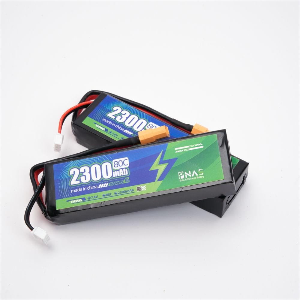 7.4V 80C 2300mAh Lithium Ion Automotive Battery Pack Hardshell International RC with T Dean Plug for Automotive Use