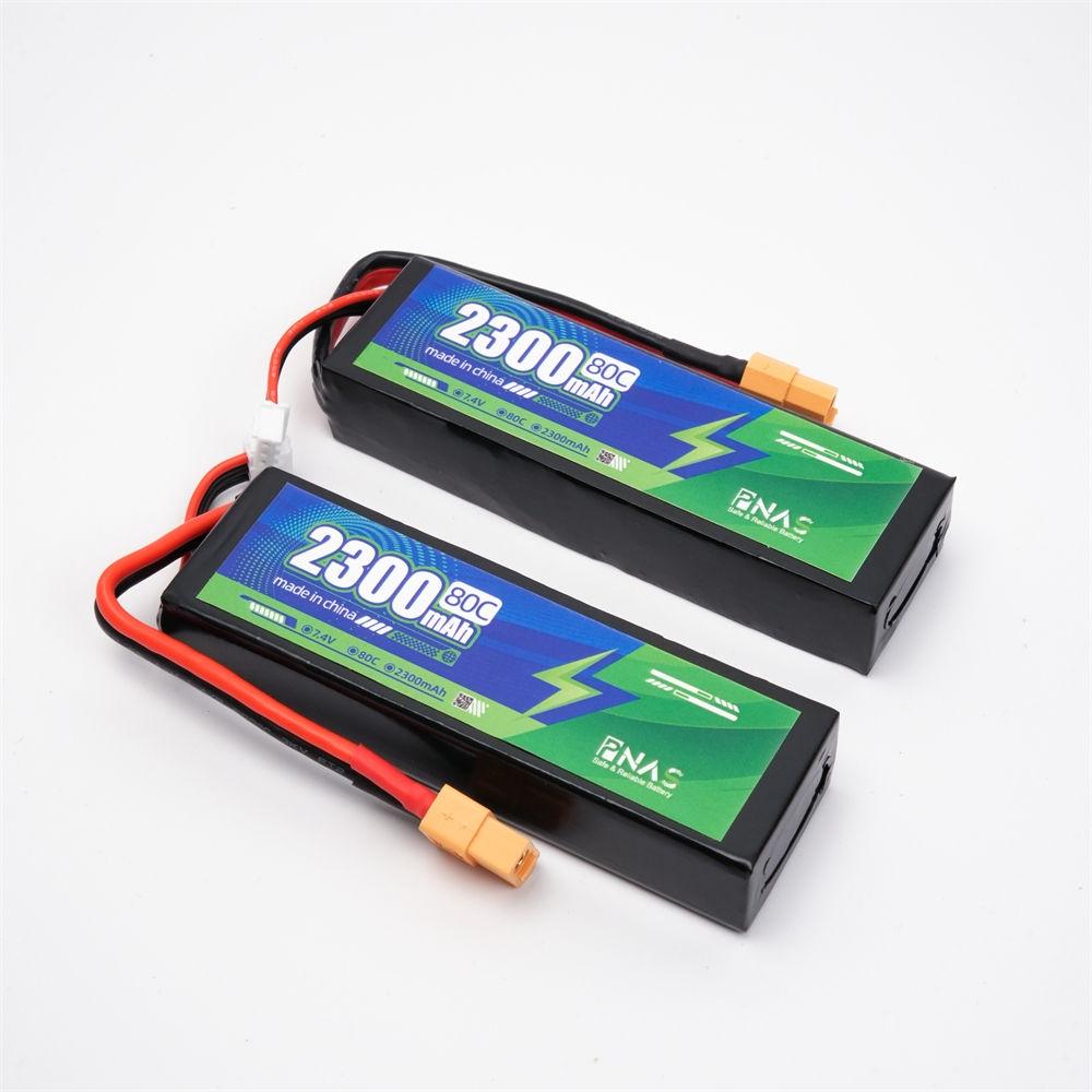7.4V 80C 2300mAh Lithium Ion Automotive Battery Pack Hardshell International RC with T Dean Plug for Automotive Use