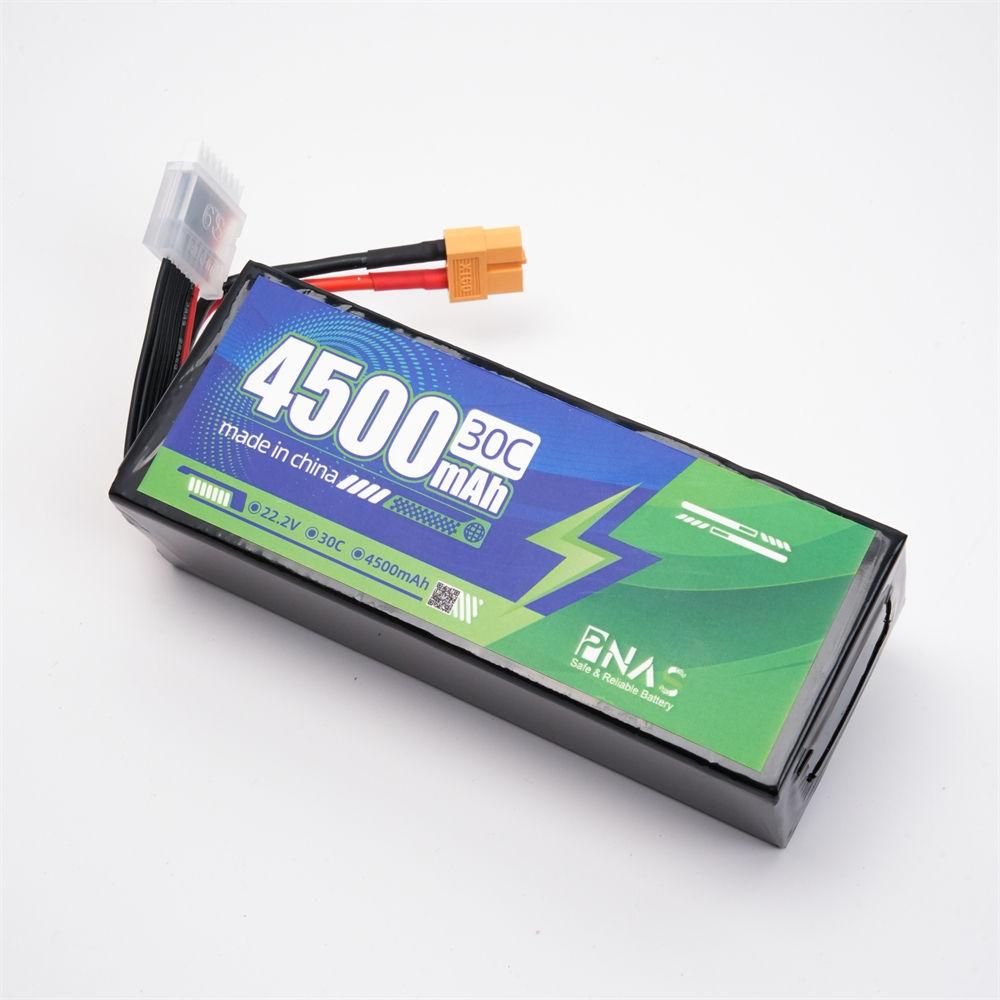 6S 4500mAh 22.2V 30C Lithium-Ion RC Car Battery Pack for RC Ships Vehicles and Drones
