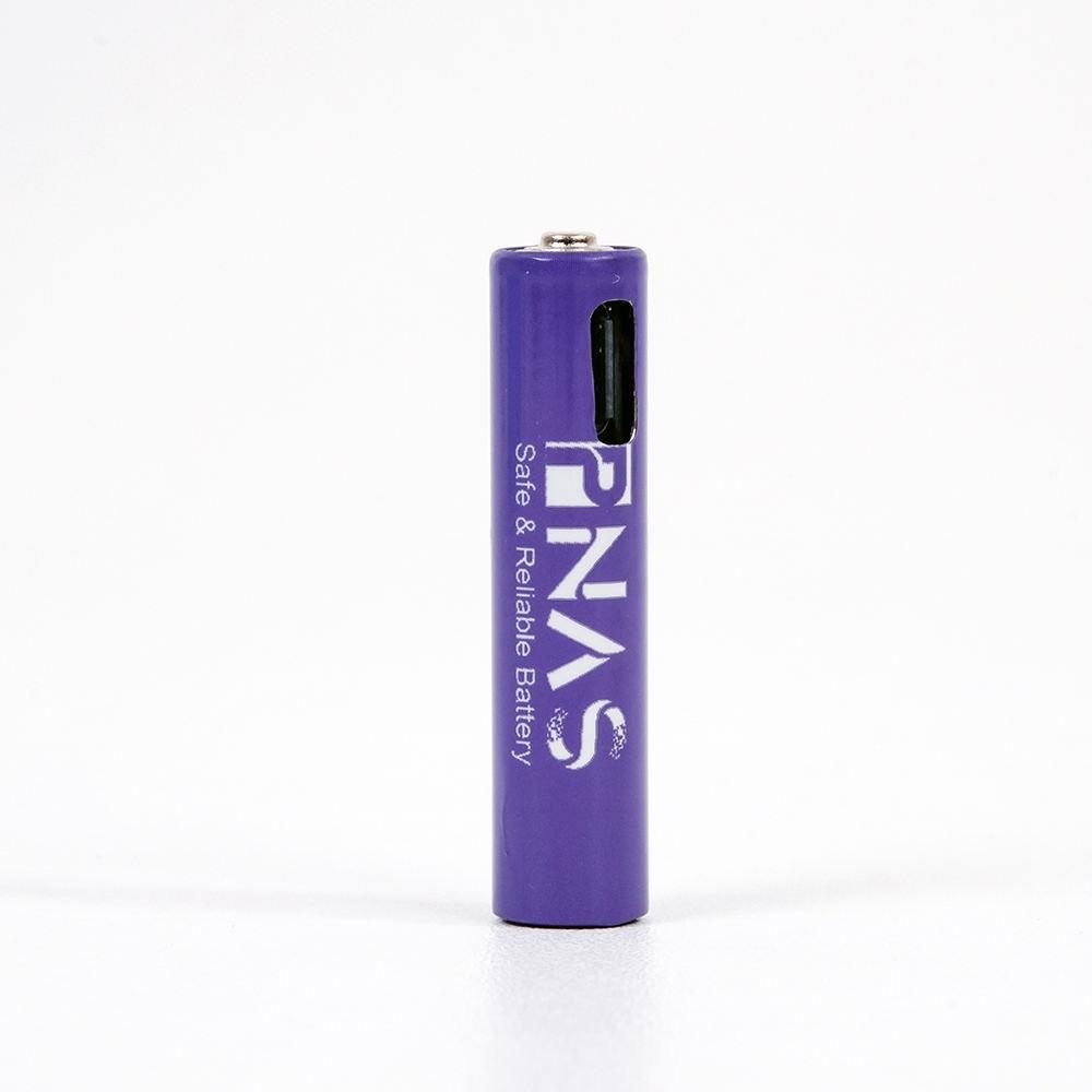 No.7 Cylindrical 1.5V 666mWh AAA Size Lithium Ion Reusable Batteries with Type-C USB Charging Port