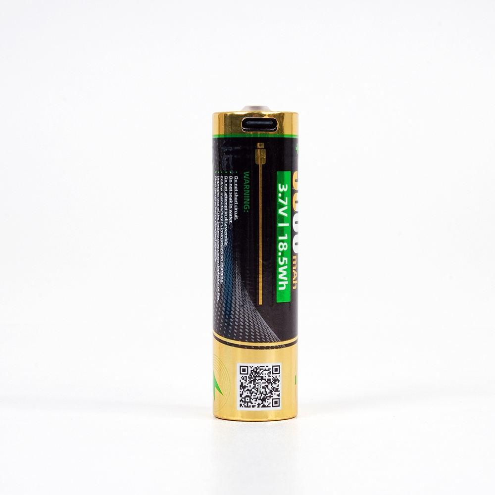 21700 3.7V 5000mAh USB-C Protected Rechargeable 3.7V Lithium Ion Battery Charging Port Cylindrical Cylindrical for Tactical